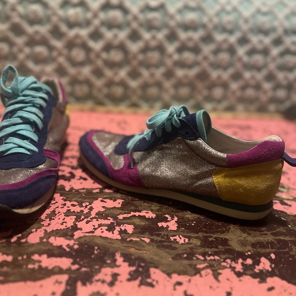 BOCAGE colorful glitter women’s shoes sz 7.5 (38) RARE - Picture 3 of 7